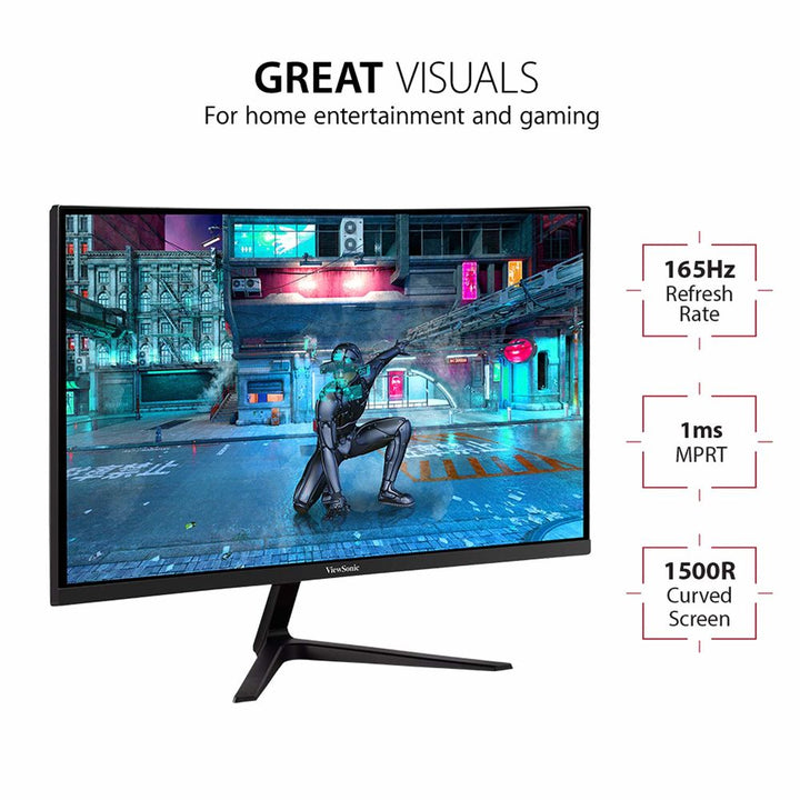 Curved WQHD Gaming Monitor ViewSonic VX2718-2KPC-MHD 27" 165Hz 1ms Gekrümmt LED QHD VA