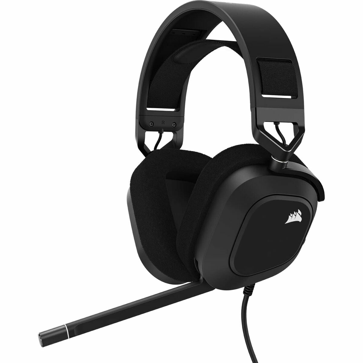 Headphones with microphone Corsair HS80 RGB USB Black