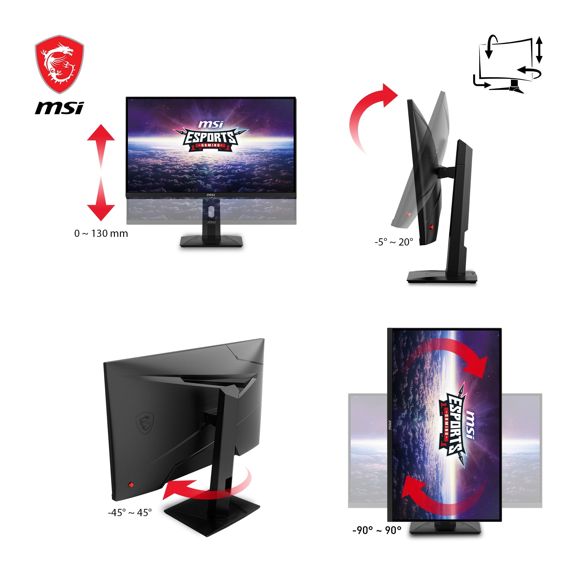 WQHD Gaming Monitor MSI G274QPX 27" 240Hz 1ms