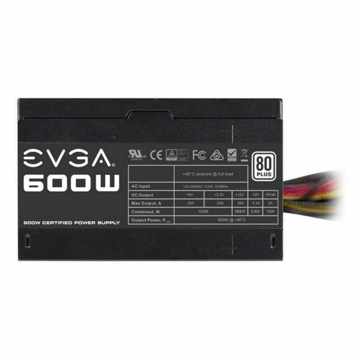 Stromquelle Evga 600W 600W W1 ATX 600 W 130 W RoHS