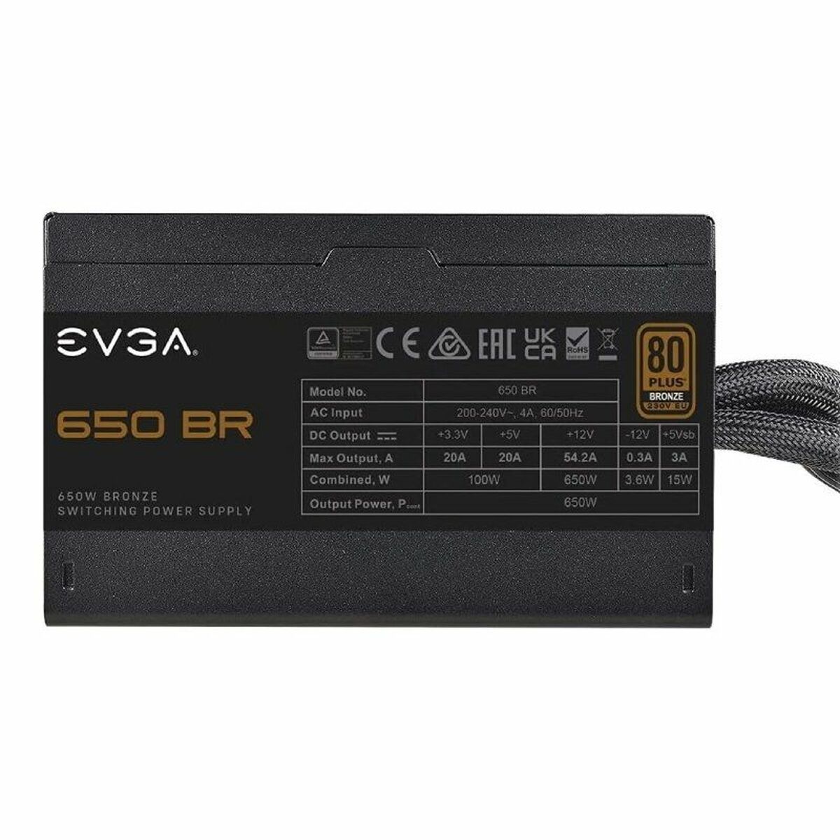 Stromquelle Evga 100-BR-0650-K2 ATX 650 W 80 Plus Bronze