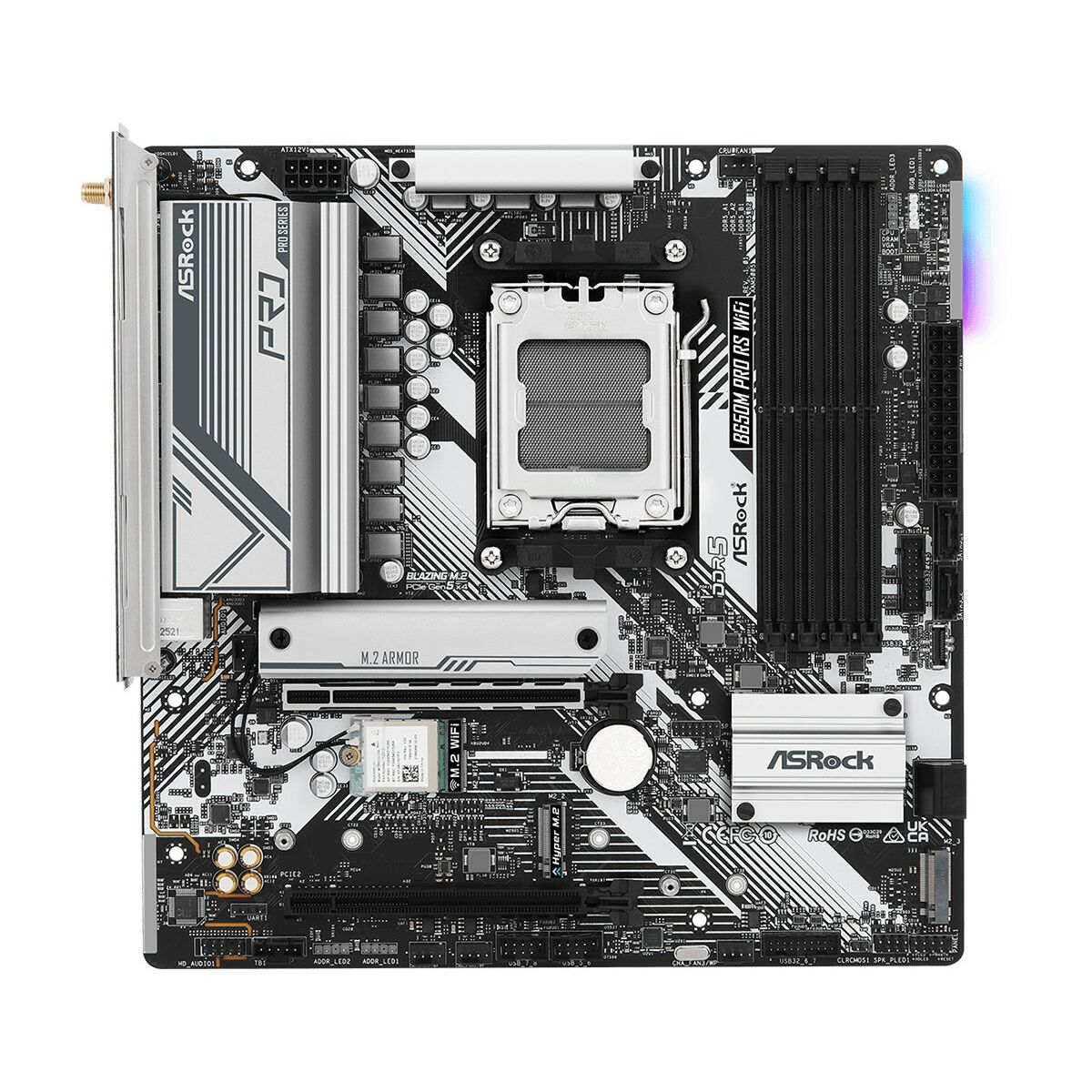 Motherboard ASRock B650M PRO RS WIFI Intel Wi-Fi 6 AMD B650 AMD AM5