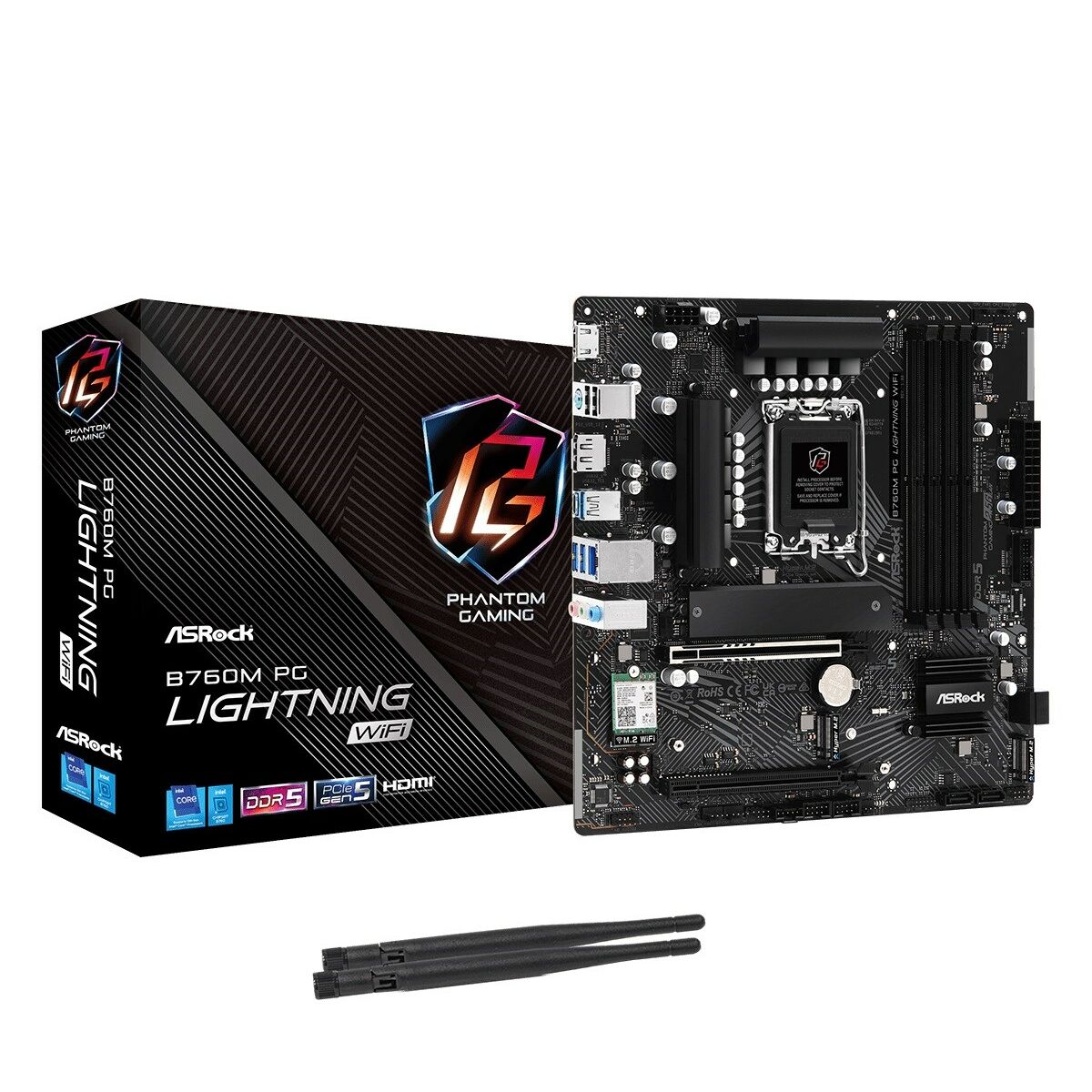 Motherboard ASRock B760M PG Lightning WiFi LGA 1700 Intel Wi-Fi 6 Intel B760