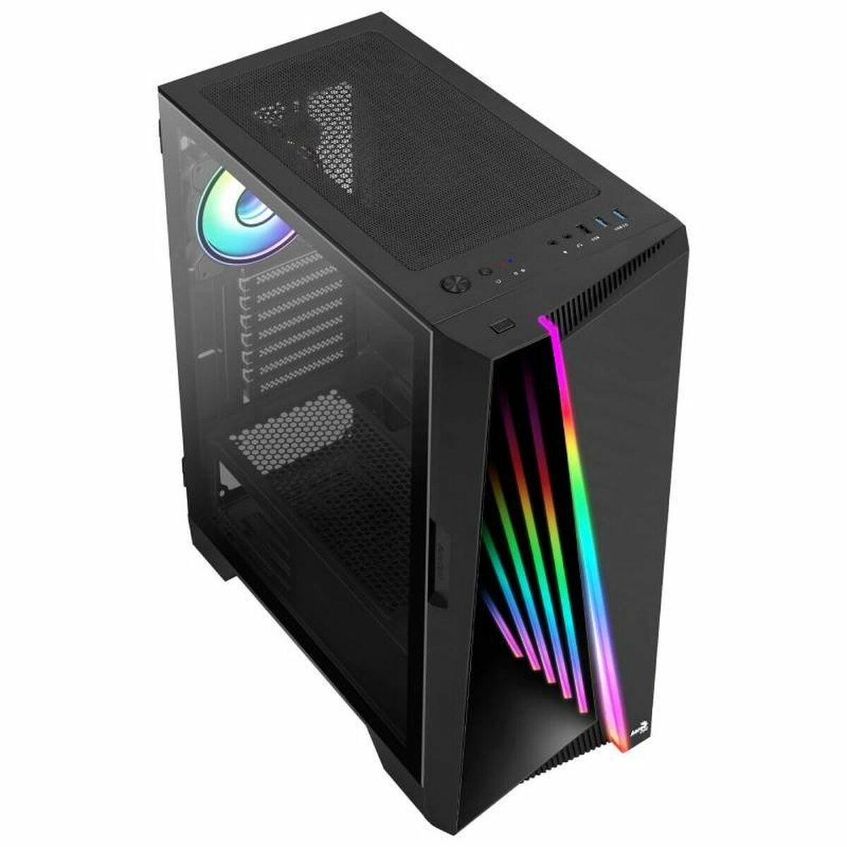 ATX Semi-Tower Computer Aerocool MIRAGEBK Black Lighting RGB