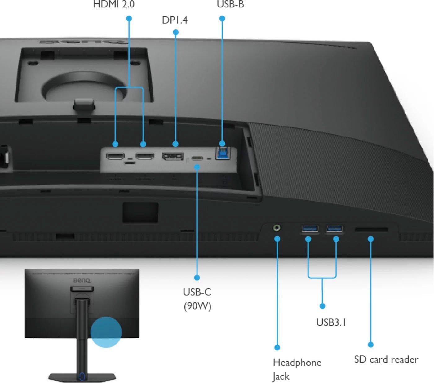 WQHD graphic monitor with sun visors BenQ SW272Q 27"