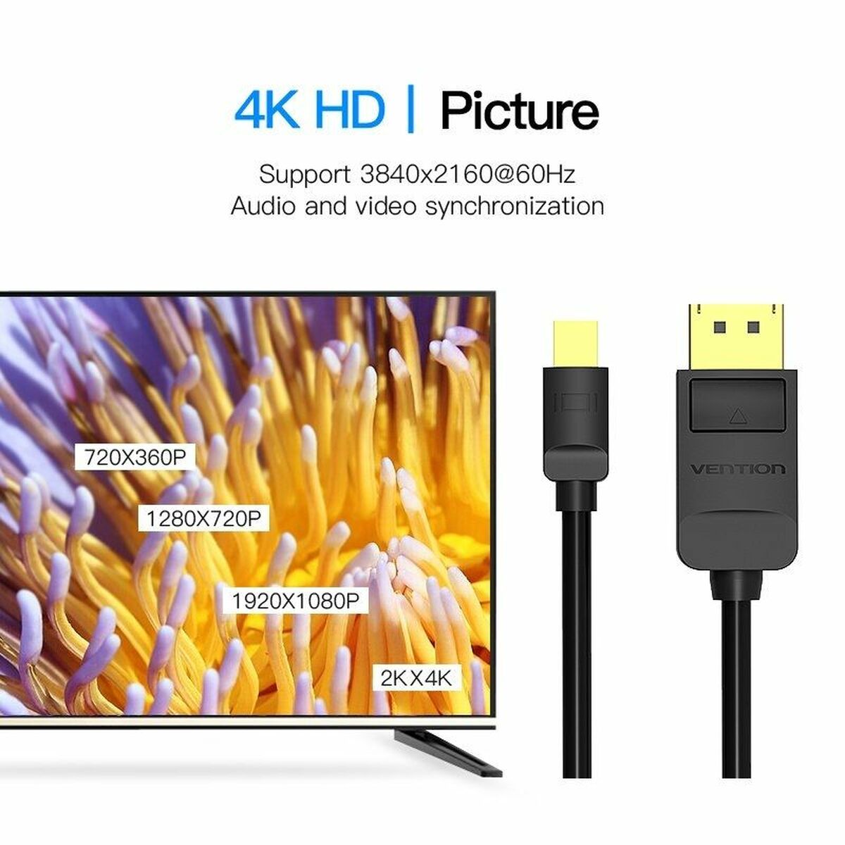 Adapter Mini DisplayPort an DisplayPort Vention HAABG