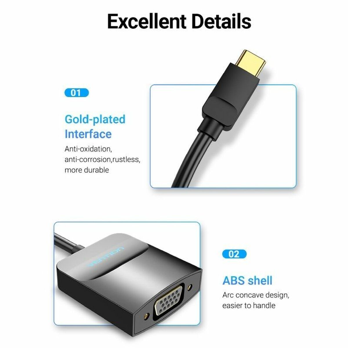 USB-zu-VGA-Adapter Vention TDDBB