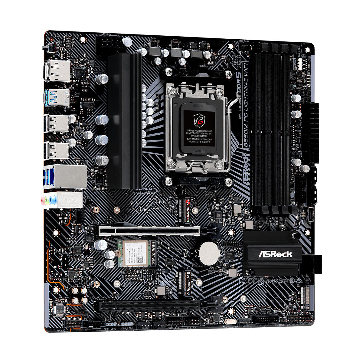 Motherboard ASRock B650M PG LIGHTNING WIFI AMD AM5 AMD AMD B650