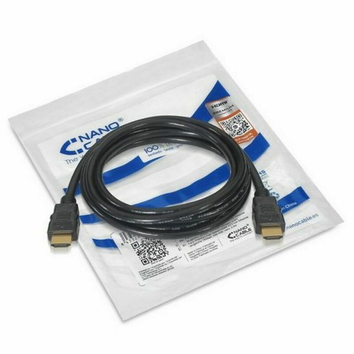 HDMI Kabel NANOCABLE HDMI V2.0, 1m V2.0 4K 1 m Schwarz 1 m