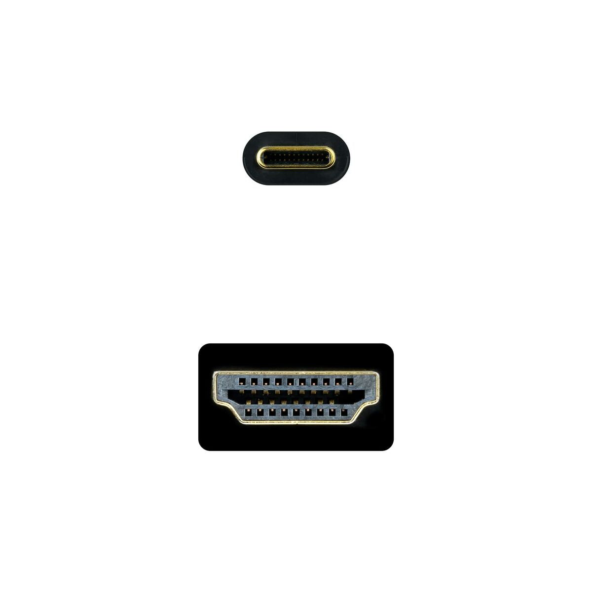 USB-C zu HDMI-Kabel NANOCABLE 10.15.5102 Schwarz