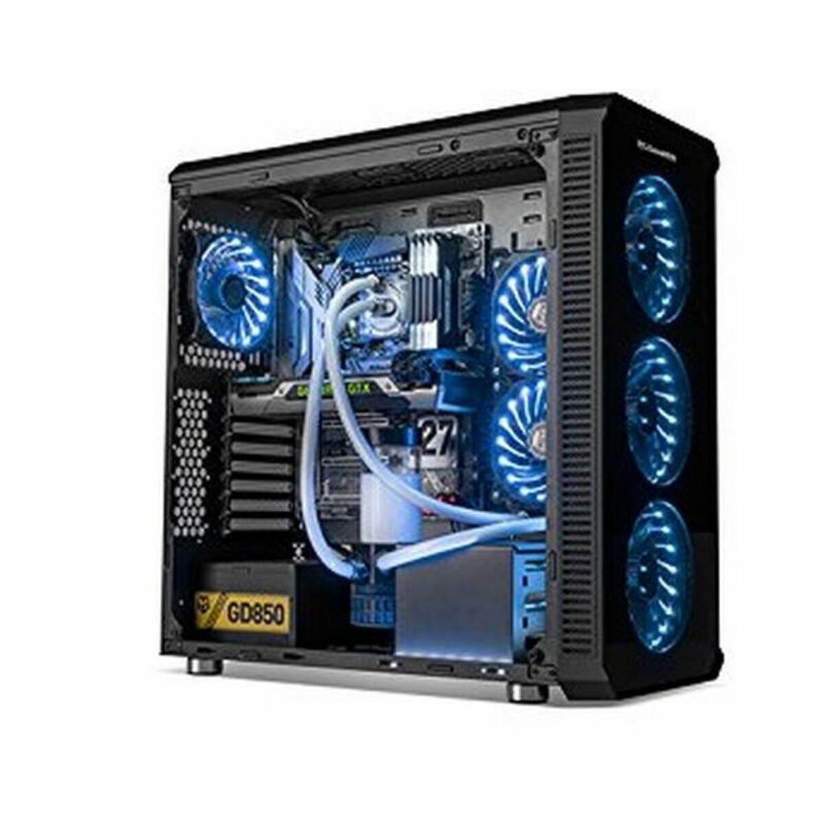 ATX Semi-Tower Gehäuse Nox NXHUMMERTGX RGB Schwarz