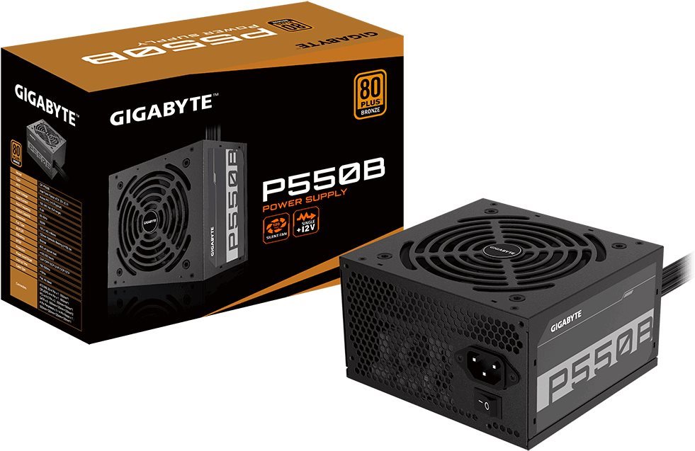 550 watt PC power supply Gigabyte P550B 550W 80 Plus Bronze