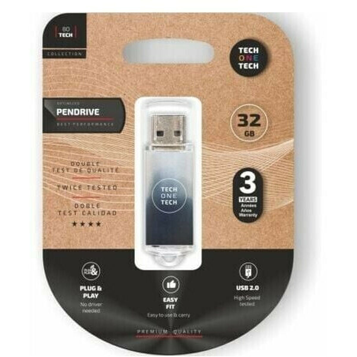 USB Pendrive Tech One Tech Be B&W 32 GB