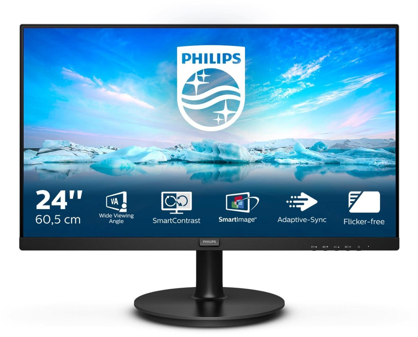 Full HD Monitor Philips 242V8LA 23.8" LED VA LCD Flicker free