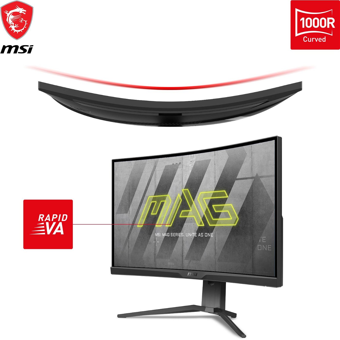 Curved WQHD Gaming Monitor MSI MAG 325CQRF-QD 32" 170Hz 1ms Curved