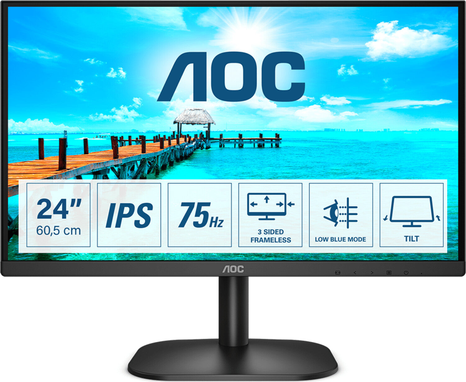 Full HD monitor AOC 24B2XDA 23.8" FHD LED IPS