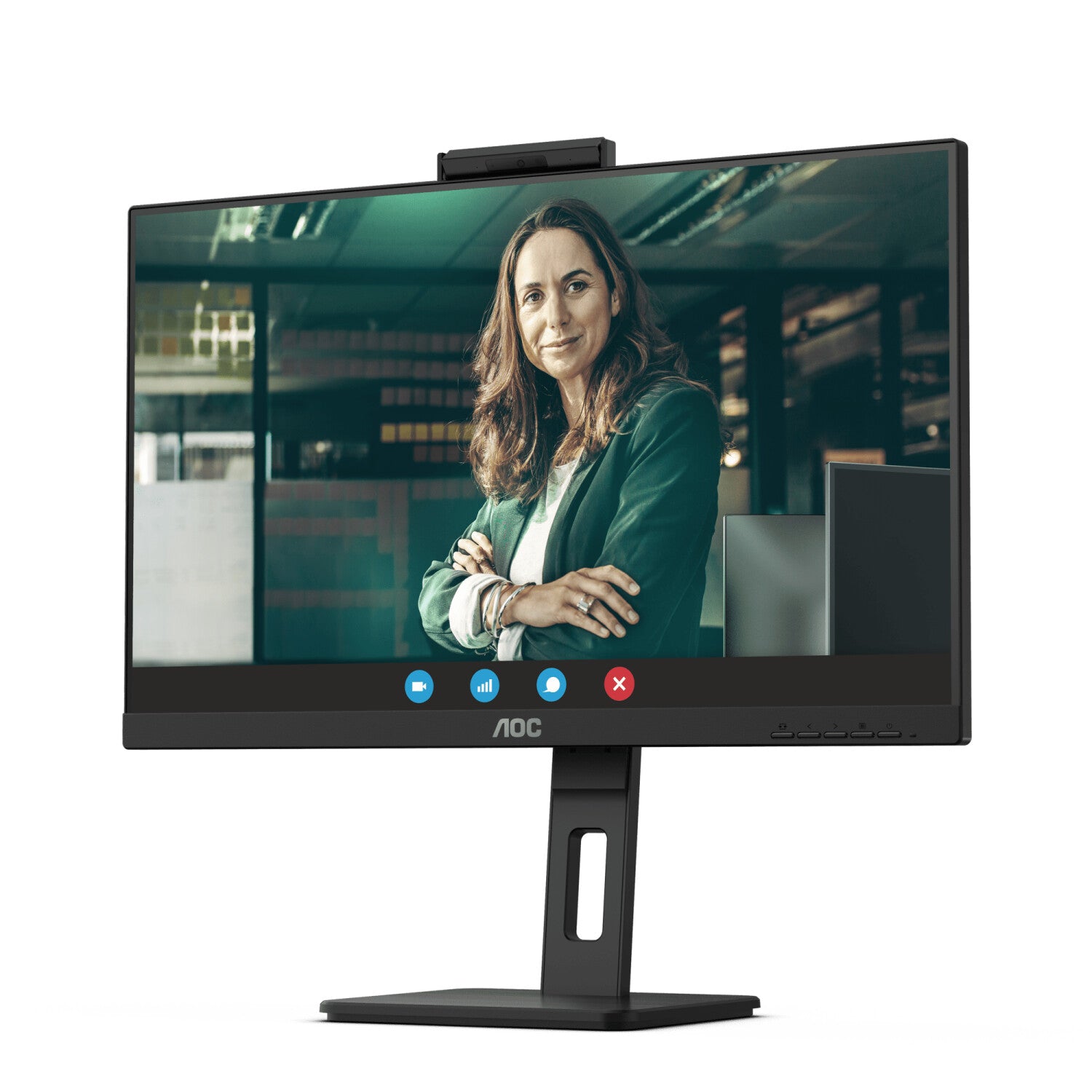 Full HD monitor with webcam AOC 24P3QW 23.8" IPS Flicker free