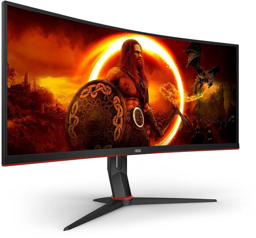 Curved UWQHD Gaming Monitor AOC G2 CU34G2XP/BK 34" 180Hz 1ms Curved