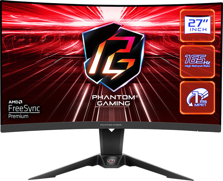 Curved WQHD Gaming Monitor ASRock PG27Q15R2A 27" 165Hz Curved