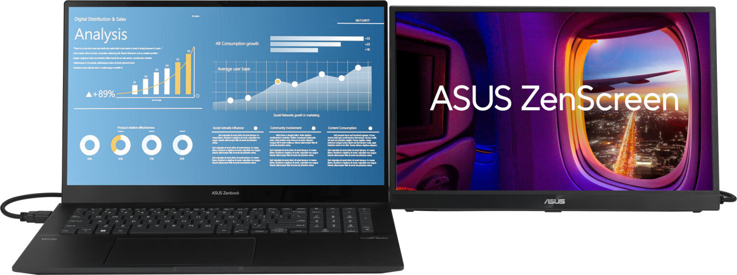 Portabler Full HD Monitor Asus ZenScreen MB17AHG 17.3" 144Hz LED IPS Flicker free