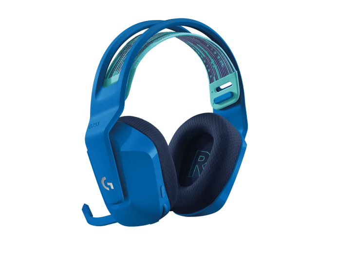 Wireless gaming headset with microphone Logitech G733 blue