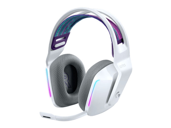 Kabelloses Funk Gaming Headset mit Mikrofon Logitech G733 weiß