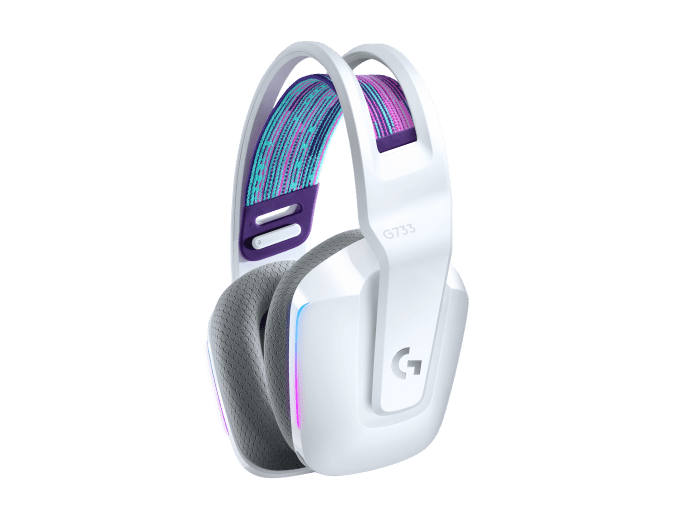 Kabelloses Funk Gaming Headset mit Mikrofon Logitech G733 weiß