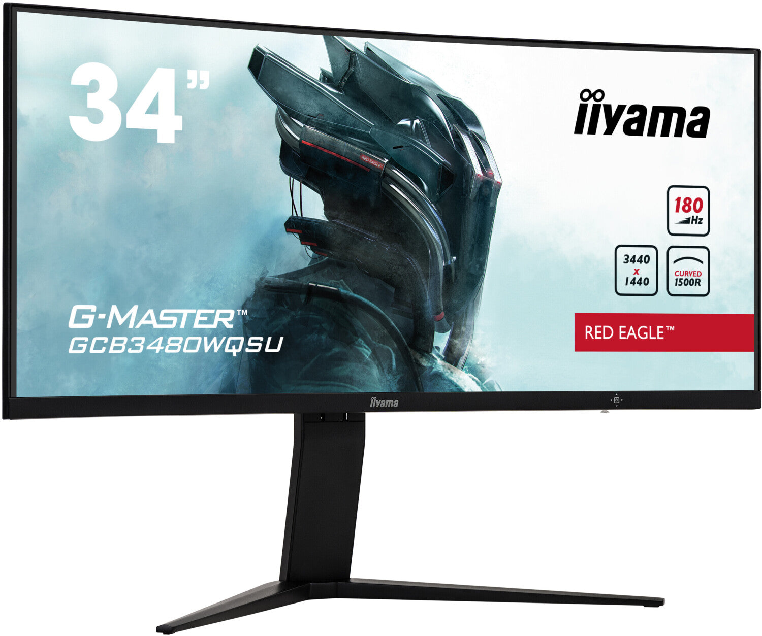 Curved UWQHD Gaming Monitor Iiyama G-Master GCB3480WQSU-B1 34" 180Hz 1ms Curved