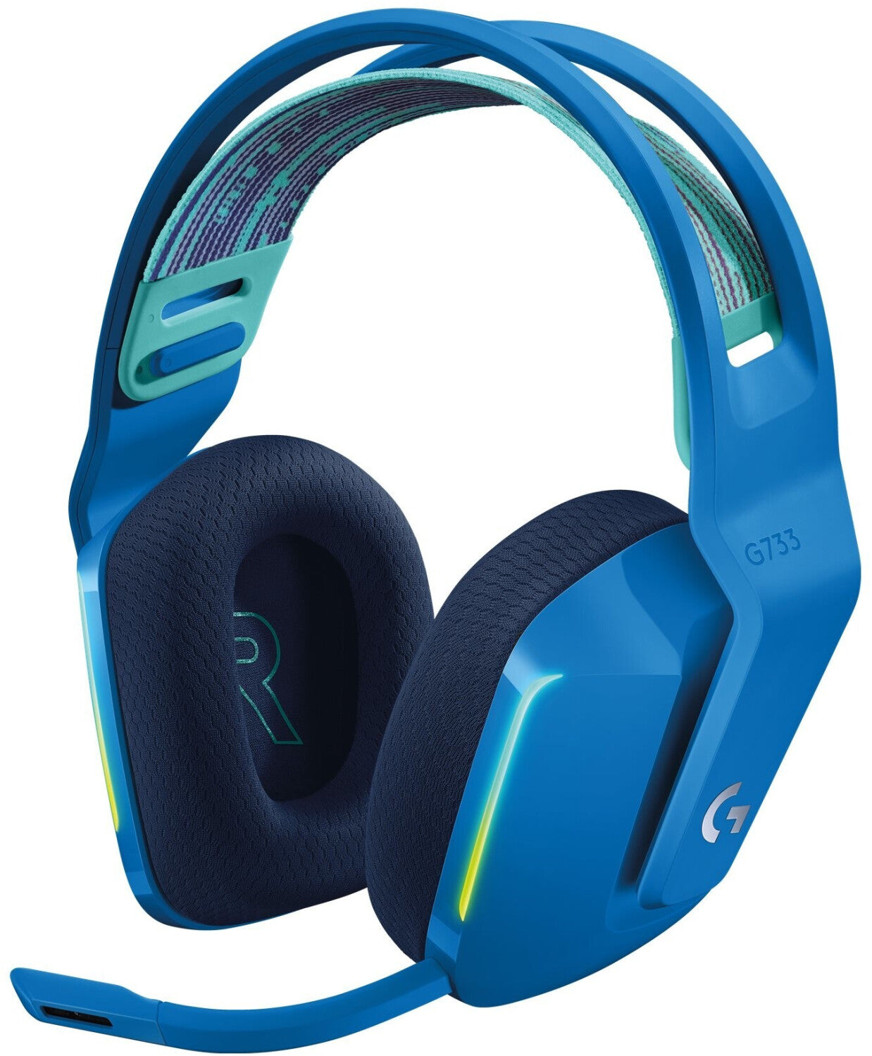 Wireless gaming headset with microphone Logitech G733 blue