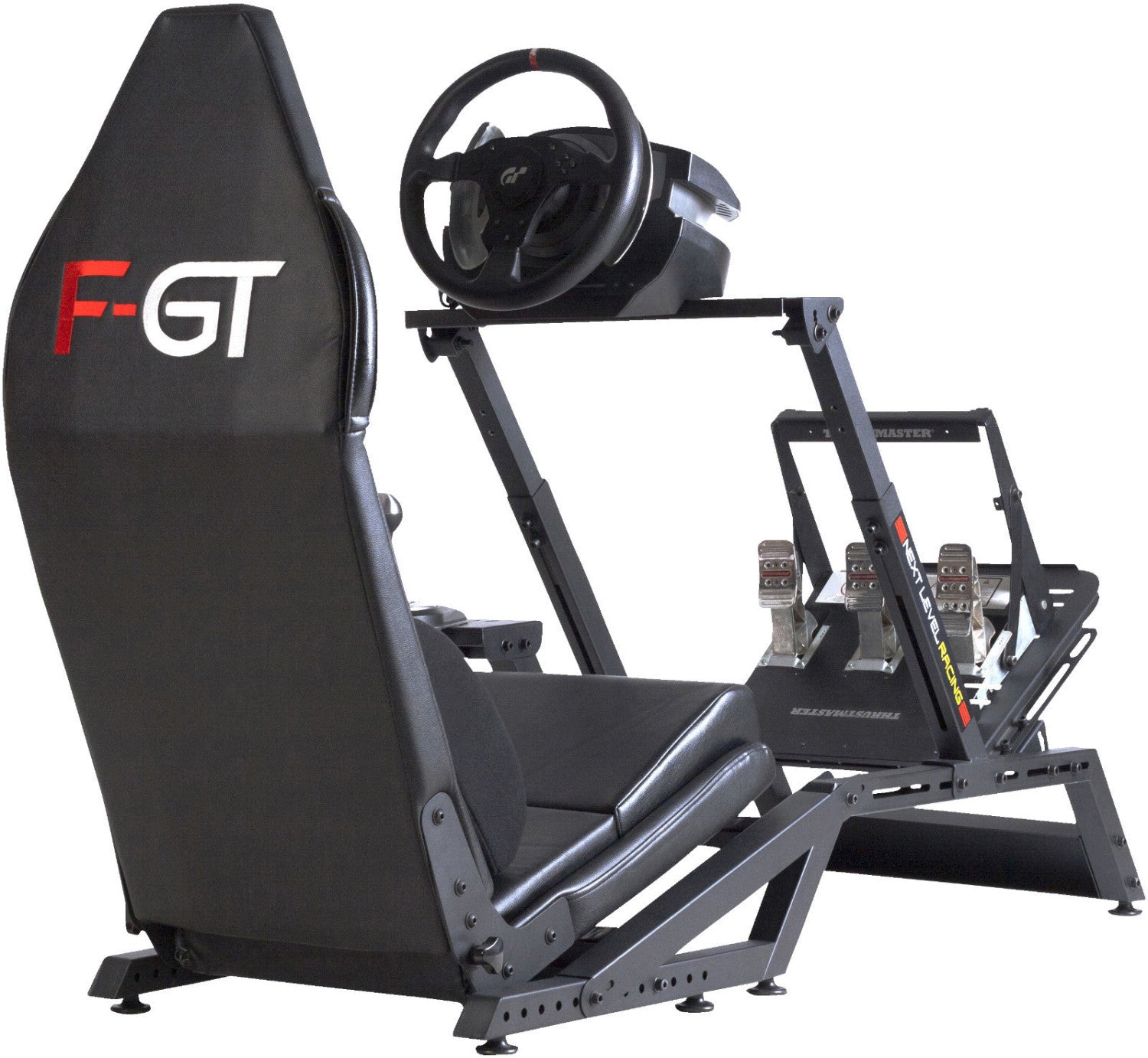 Gaming chair for racing games with steering wheel mount and pedal mount Next Level Racing F-GT Formula and GT Simulator Cockpit