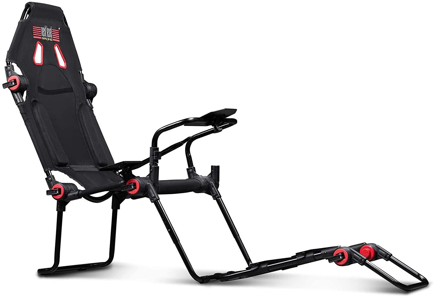 Foldable gaming chair with steering wheel holder, pedal holder and gear lever holder Next Level Racing F-GT Lite Black (75 x 175 x 127 cm)