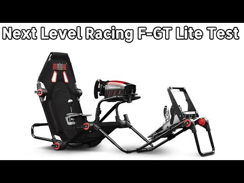 Faltbarer Gaming Stuhl mit Lenkradhalter, Pedalhalter und Schalthebel Halterung Next Level Racing F-GT Lite Schwarz (75 x 175 x 127 cm)