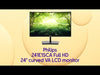 Laden und spielen Sie das Video im Galerie-Viewer ab, Curved Full HD Monitor Philips 241E1SCA 23.6&quot; FHD LCD LED VA LCD Flicker free Gekrümmt