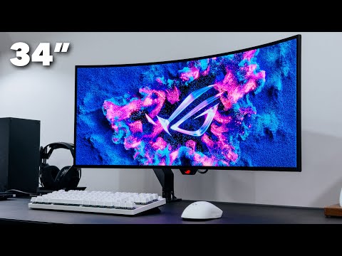 Curved UWQHD Gaming Monitor Asus ROG Swift PG34WCDM 34" 240Hz 0.03ms Gekrümmt