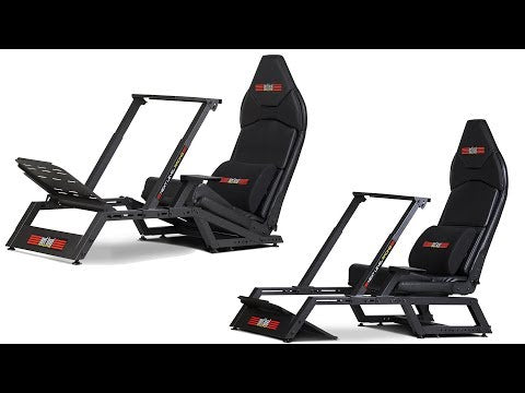 Gaming chair for racing games with steering wheel mount and pedal mount Next Level Racing F-GT Formula and GT Simulator Cockpit