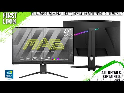 Curved WQHD Gaming Monitor MSI MAG 275CQRXF 27" 240Hz 1ms Gekrümmt