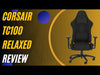 Load and play video in Gallery viewer, Gaming chair Corsair TC100 Relaxed imitation leather black