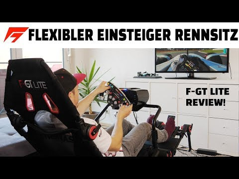 Faltbarer Gaming Stuhl mit Lenkradhalter, Pedalhalter und Schalthebel Halterung Next Level Racing F-GT Lite Schwarz (75 x 175 x 127 cm)