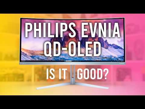 Curved UWQHD Gaming Monitor Philips Evnia 34M2C8600 34" 0.1ms 175Hz White OLED Flicker free Curved