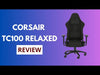 Load and play video in Gallery viewer, Gaming chair Corsair TC100 Relaxed imitation leather black