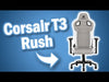 Laden und spielen Sie das Video im Galerie-Viewer ab, Gaming Stuhl Corsair T3 Rush Grau/Weiß