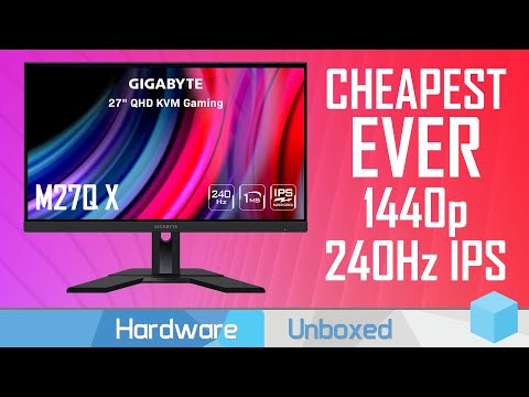 WQHD Gaming Monitor Gigabyte M27Q X 27" 240Hz 1ms LED HDR Flicker free