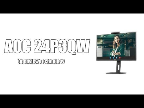 Full HD Monitor mit Webcam AOC 24P3QW 23.8" IPS Flicker free