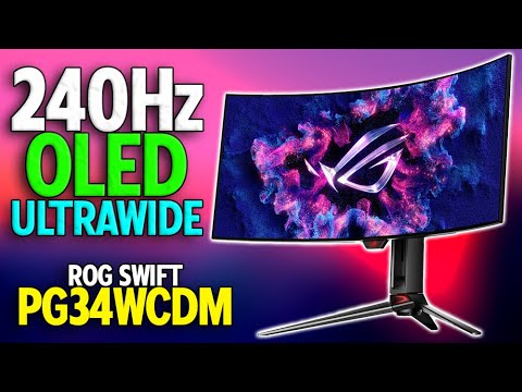 Curved UWQHD Gaming Monitor Asus ROG Swift PG34WCDM 34" 240Hz 0.03ms Gekrümmt