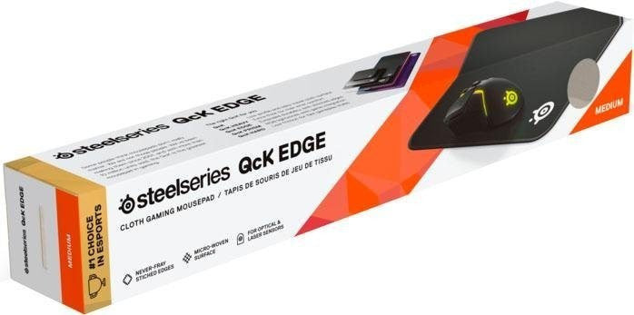 Gaming Mouse Pad SteelSeries QcK Edge Medium Black M (32 x 27 cm)