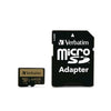 Micro SD memory card with Verbatim Pro+ adapter