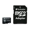 Micro SD memory card with adapter Verbatim 44085