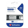 USB Pendrive Verbatim Secure Pro 64 GB Schwarz