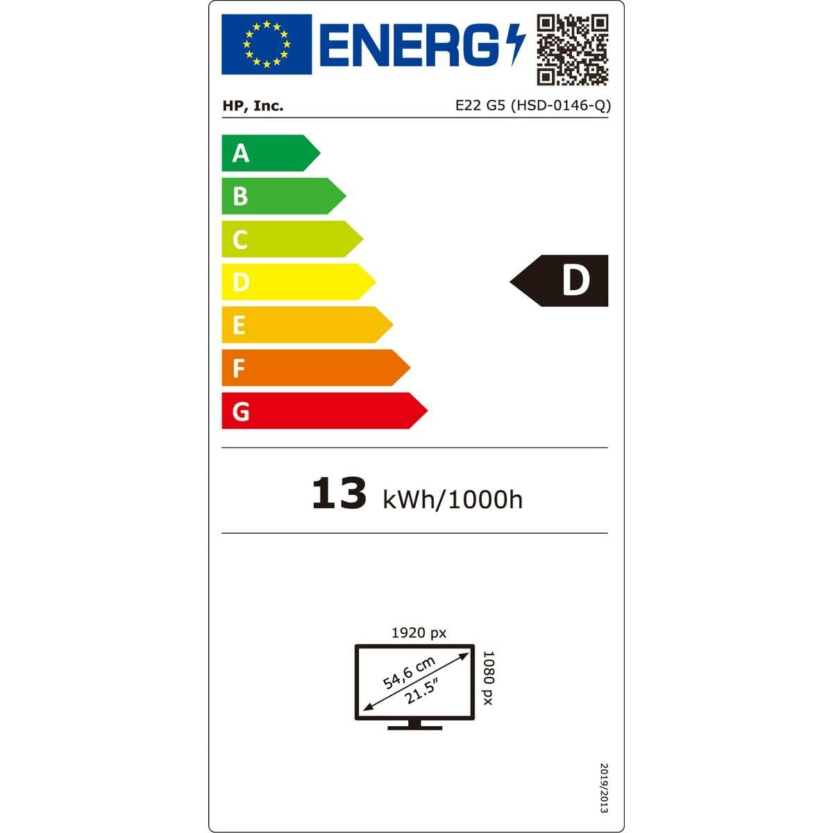 Full HD Monitor HP E22 G5 22" IPS