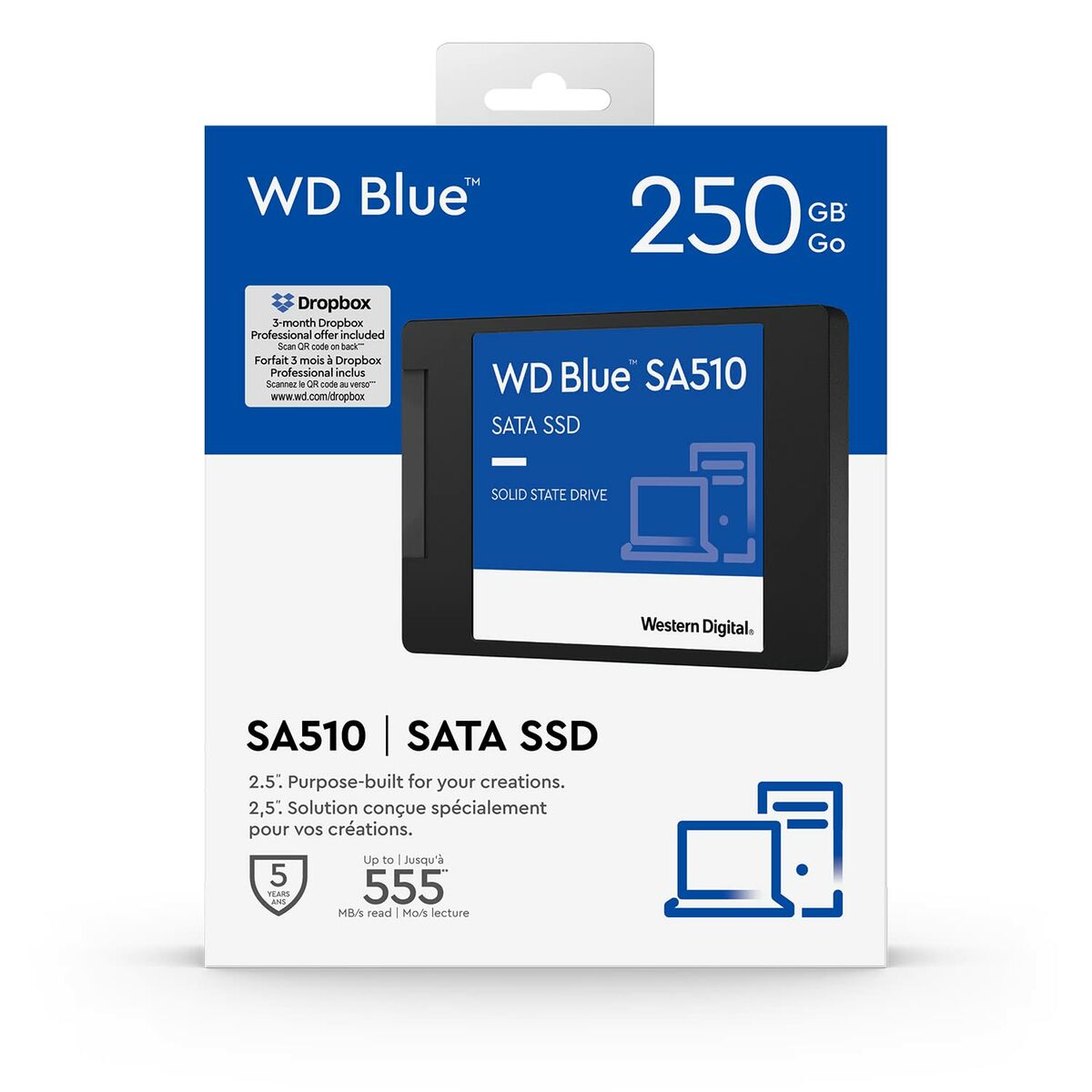 Interne SSD-Festplatte Western Digital Blue SA510 250GB 2.5 2,5"